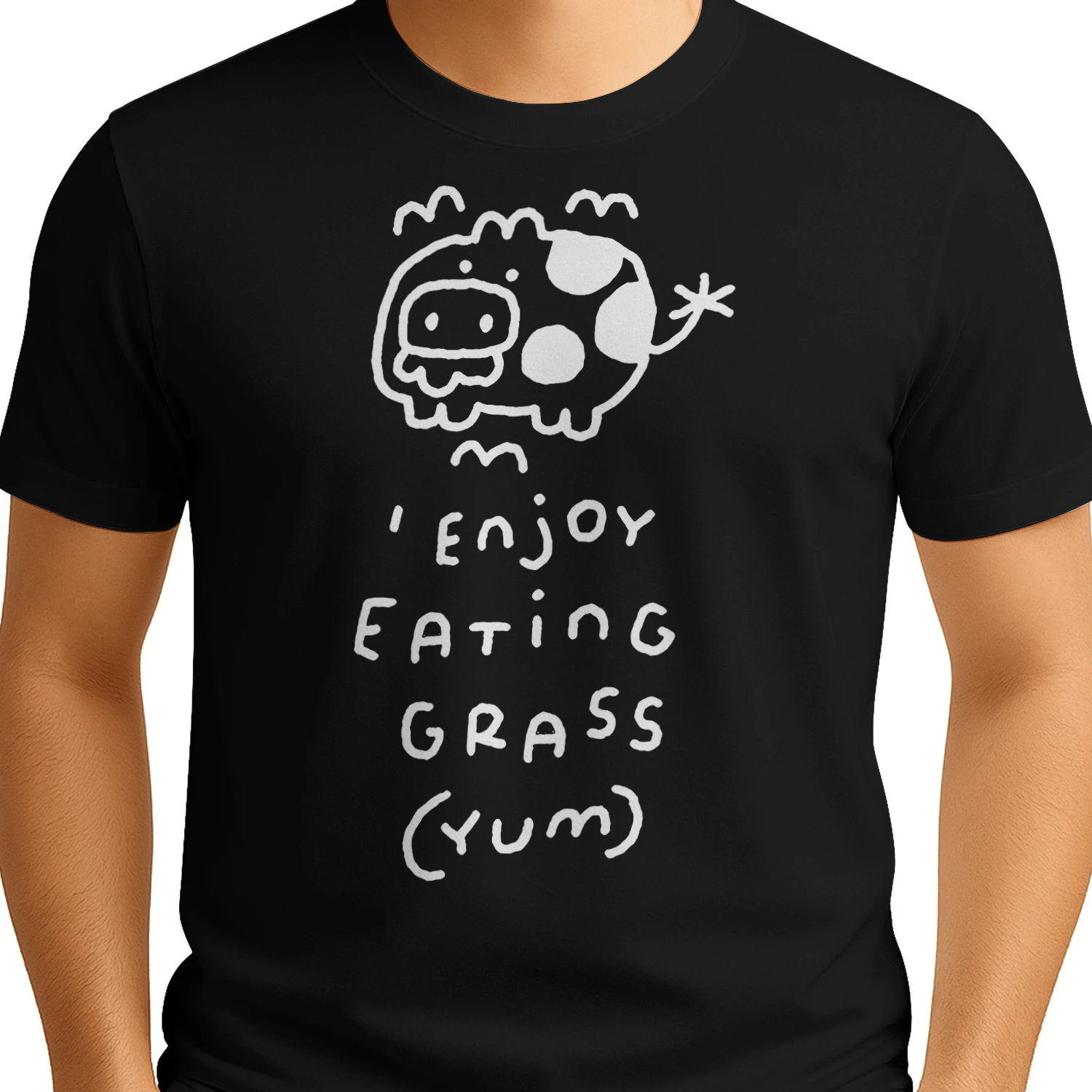 Enjoy Eating Grass (Yum) Cow Shirt