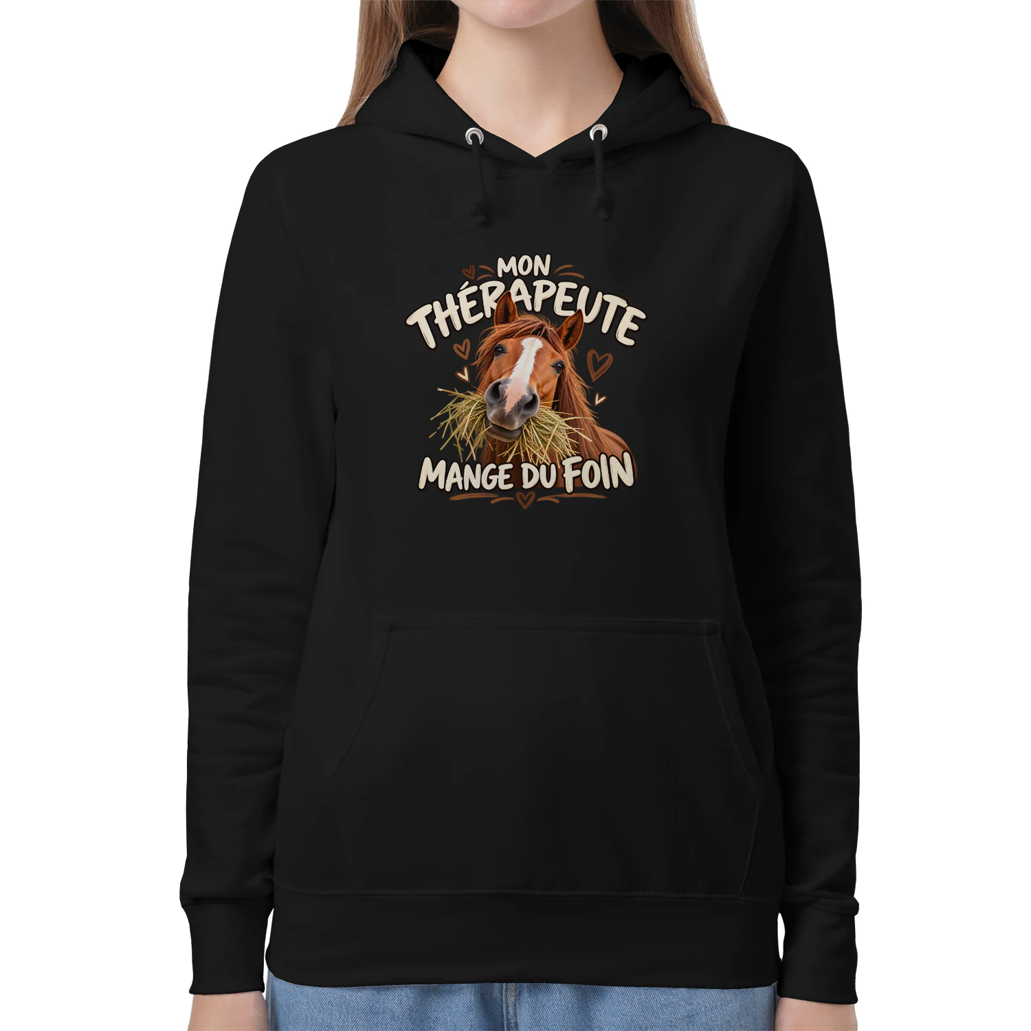 Mon thérapeute mange du foin – T-shirt & Sweat Cheval