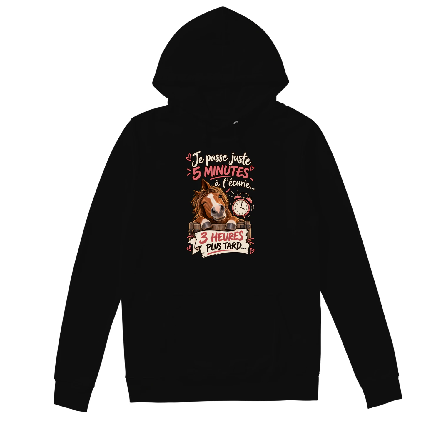 Je passe juste 5 minutes à l’écurie – T-shirt & Sweat Humour Cheval