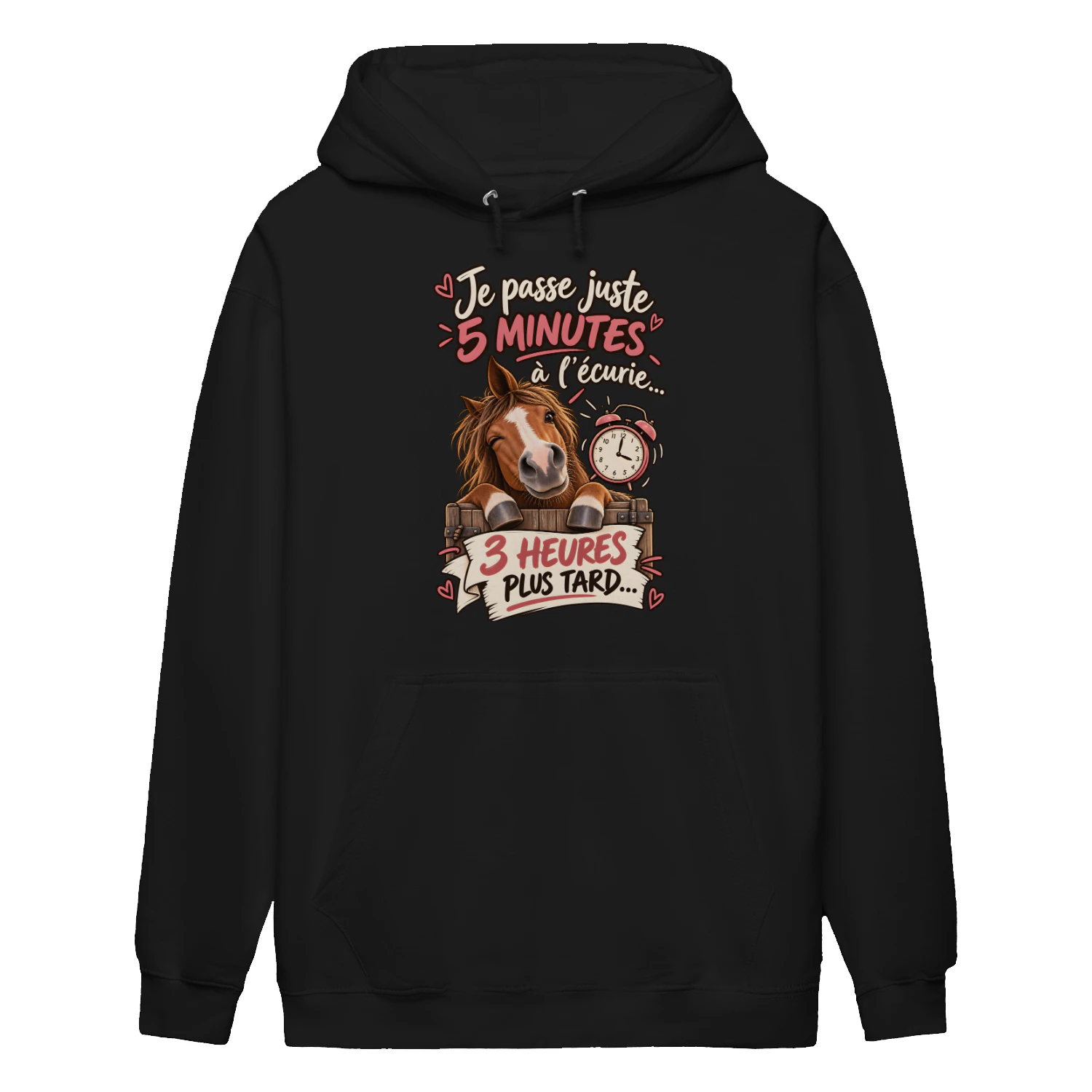Je passe juste 5 minutes à l’écurie – T-shirt & Sweat Humour Cheval