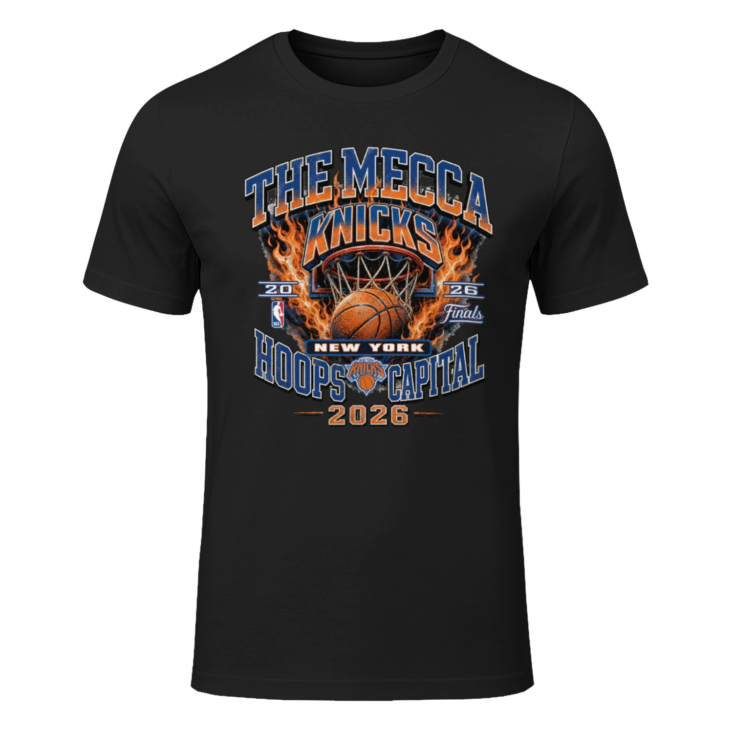 New York Knicks "The Mecca" Hoops Capital 2026 Unisex T-Shirt