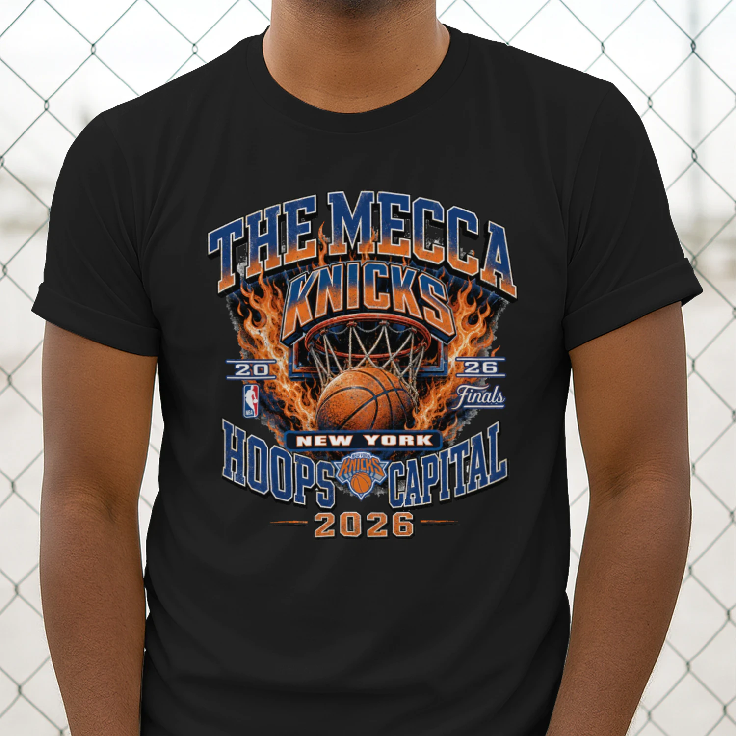 New York Knicks "The Mecca" Hoops Capital 2026 Unisex T-Shirt