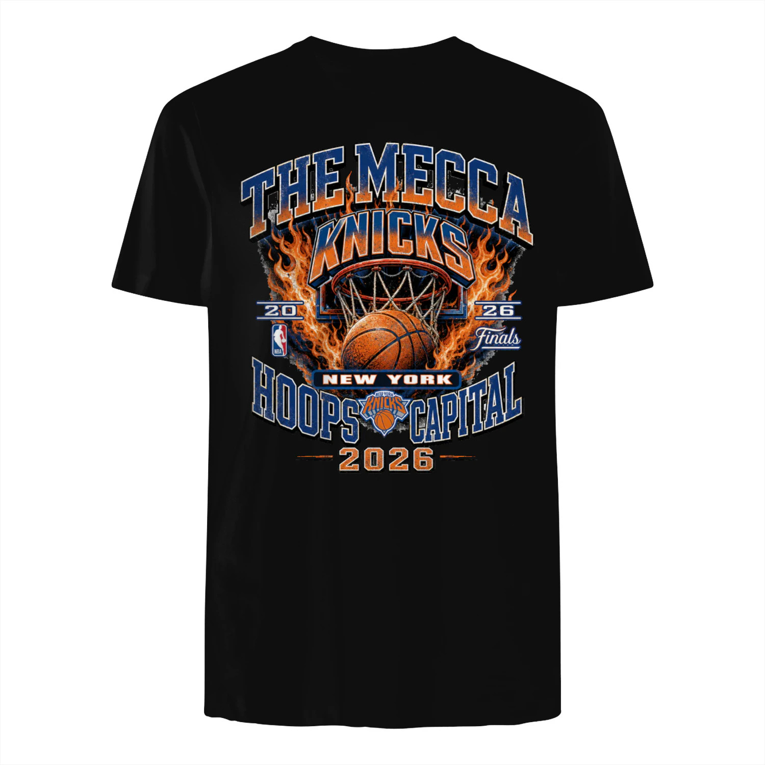 New York Knicks "The Mecca" Hoops Capital 2026 Unisex T-Shirt