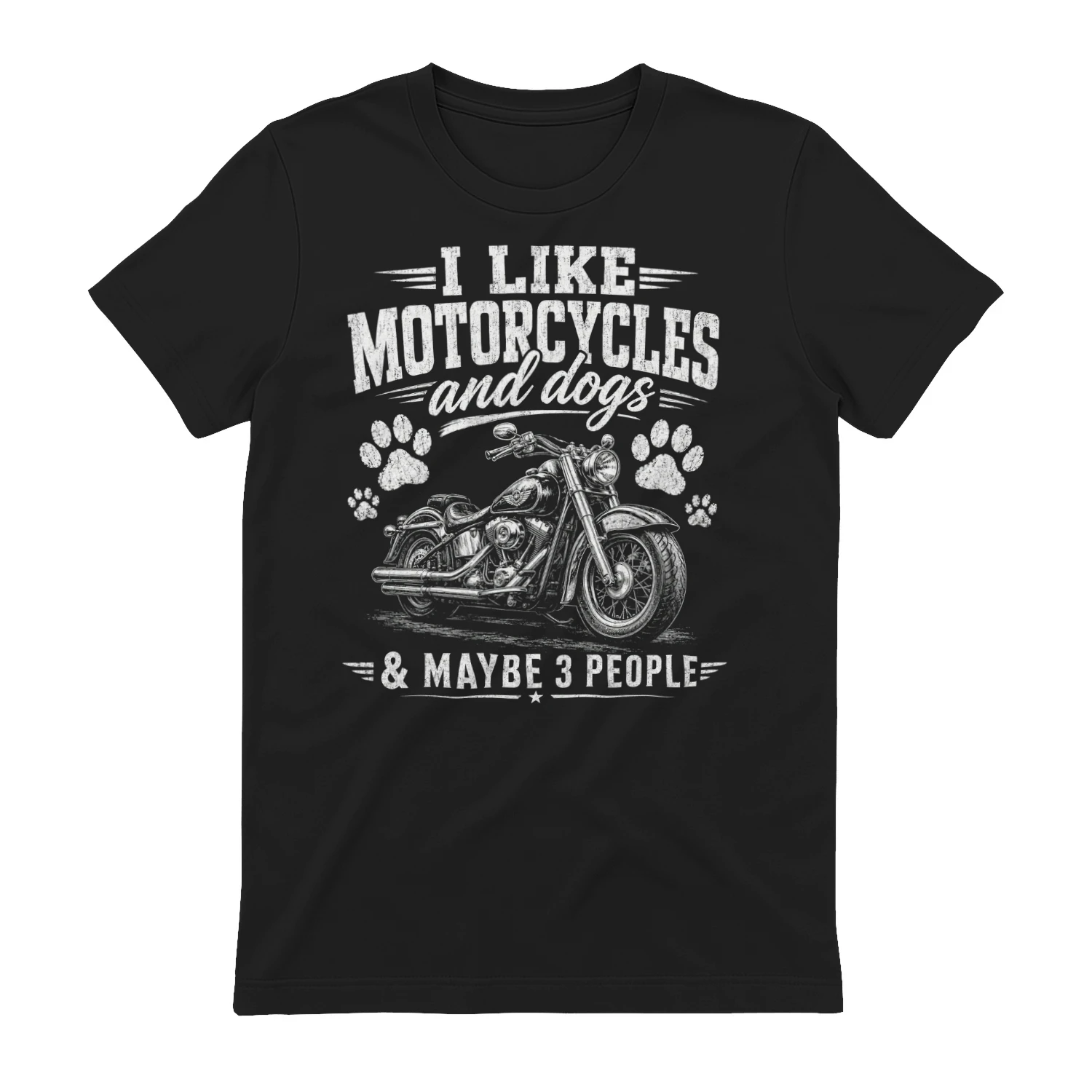 Funny Motorcycle Men's T-shirt– I Like Motorcycles And Maybe 3 People Biker Humor Tee