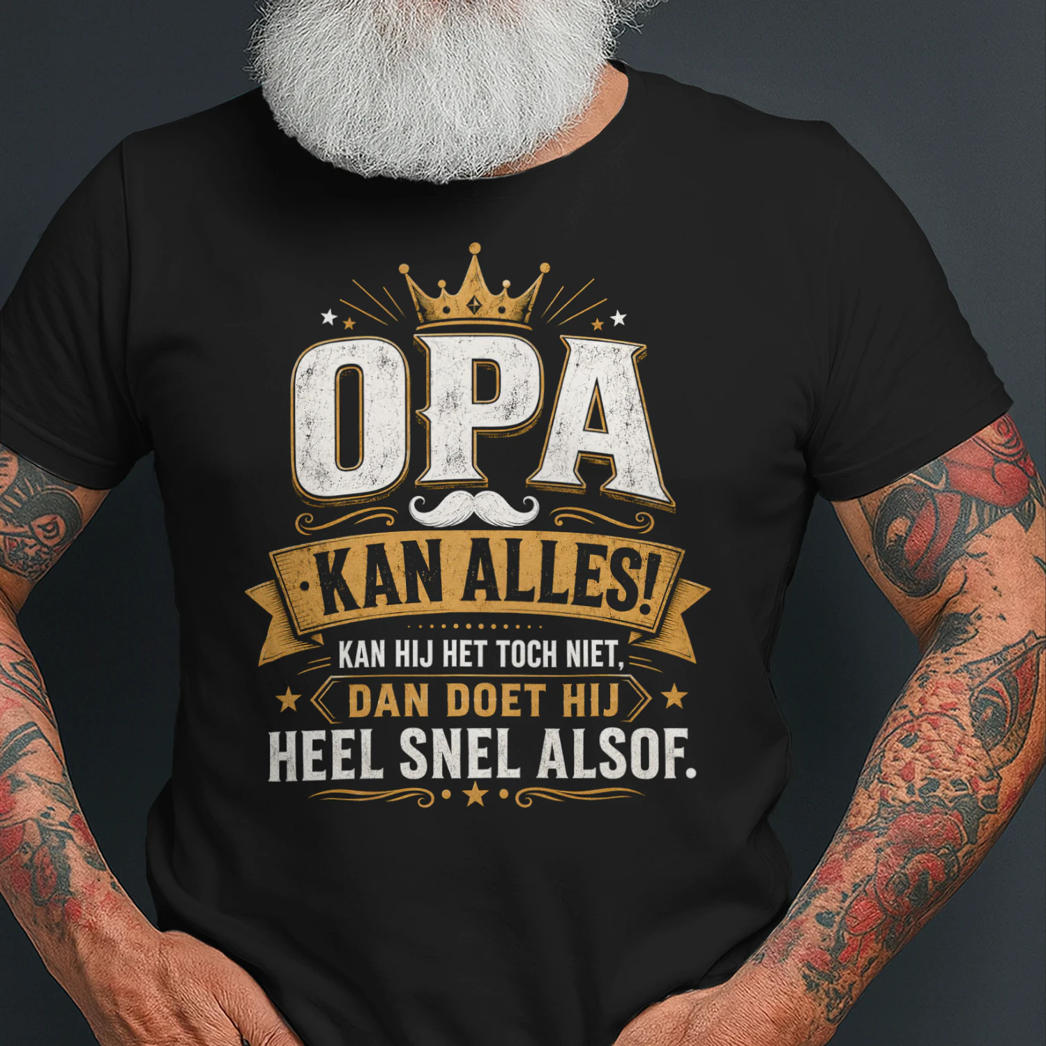 Grappig Opa T-Shirt – Opa Kan Alles! | Humor Cadeau voor Opa, Vader of Opa Verjaardag