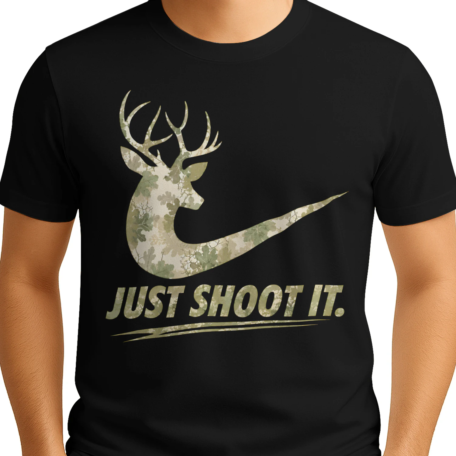 Just Shoot It Funny Camo Hunting T Shirt - Funny Hunting T-Shirt