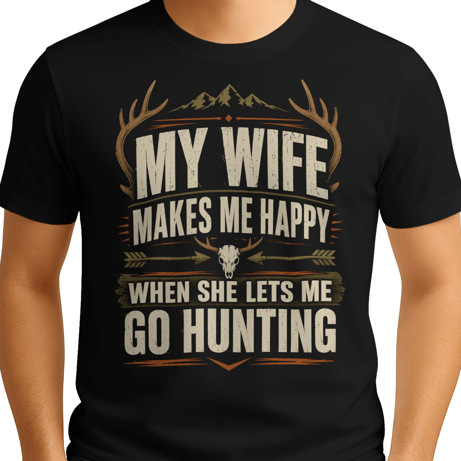 Might Look Listening But Im Hunting Funny Hunter Men Women Hunting T Shirt
