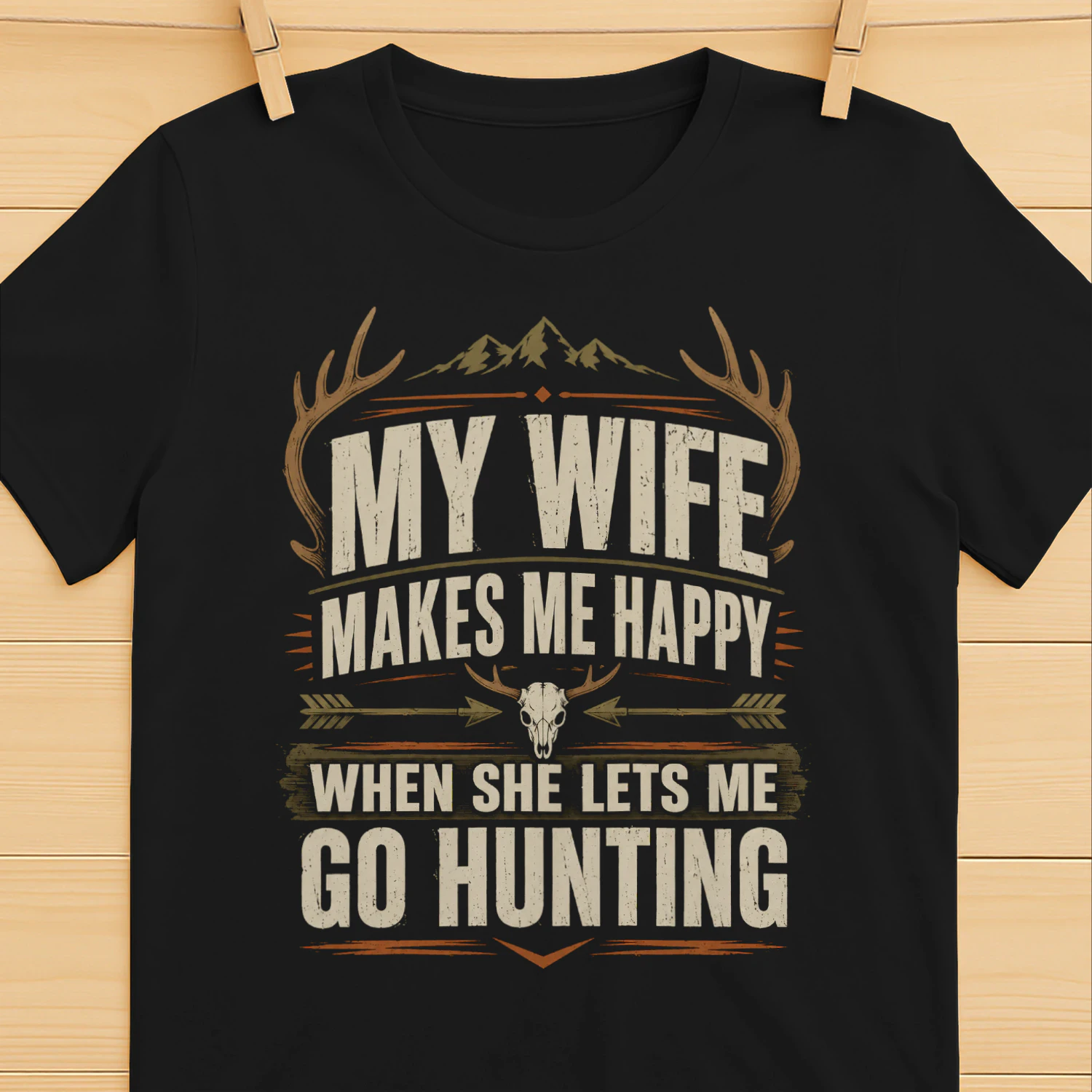 Might Look Listening But Im Hunting Funny Hunter Men Women Hunting T Shirt