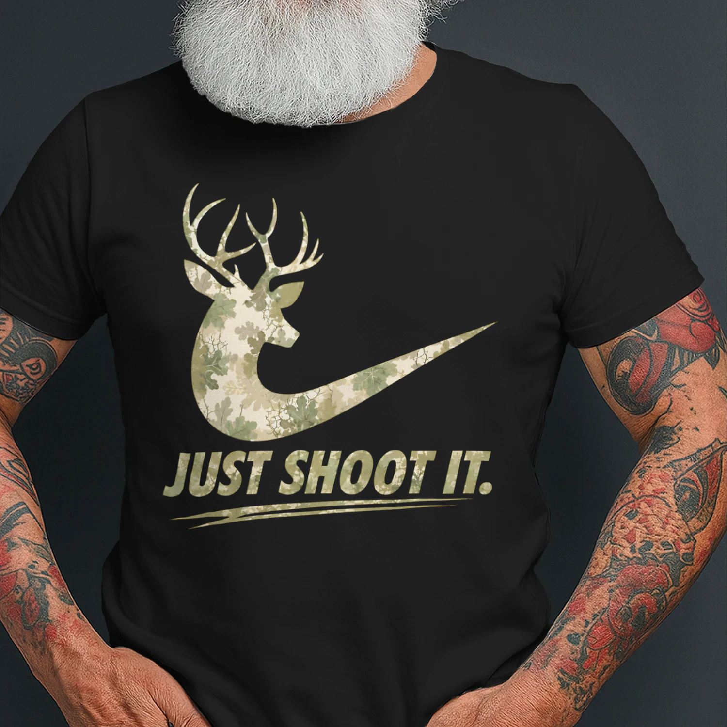 Just Shoot It Funny Camo Hunting T Shirt - Funny Hunting T-Shirt