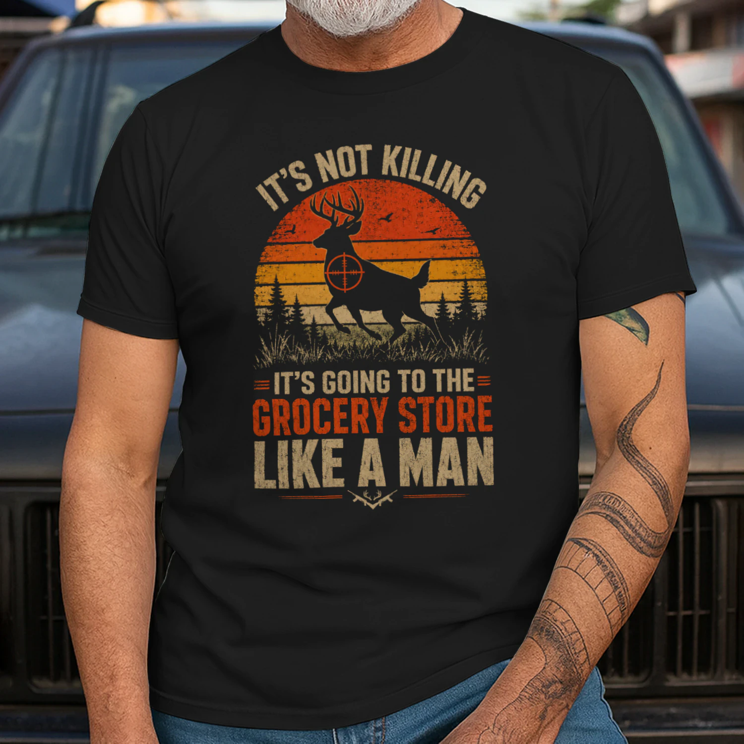 Funny Hunting Saying Deer Hunter I Grocery Store T Shirt