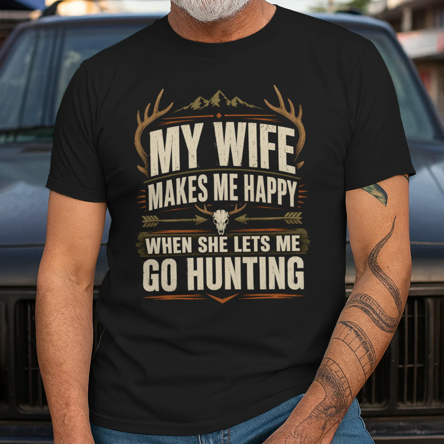 Might Look Listening But Im Hunting Funny Hunter Men Women Hunting T Shirt