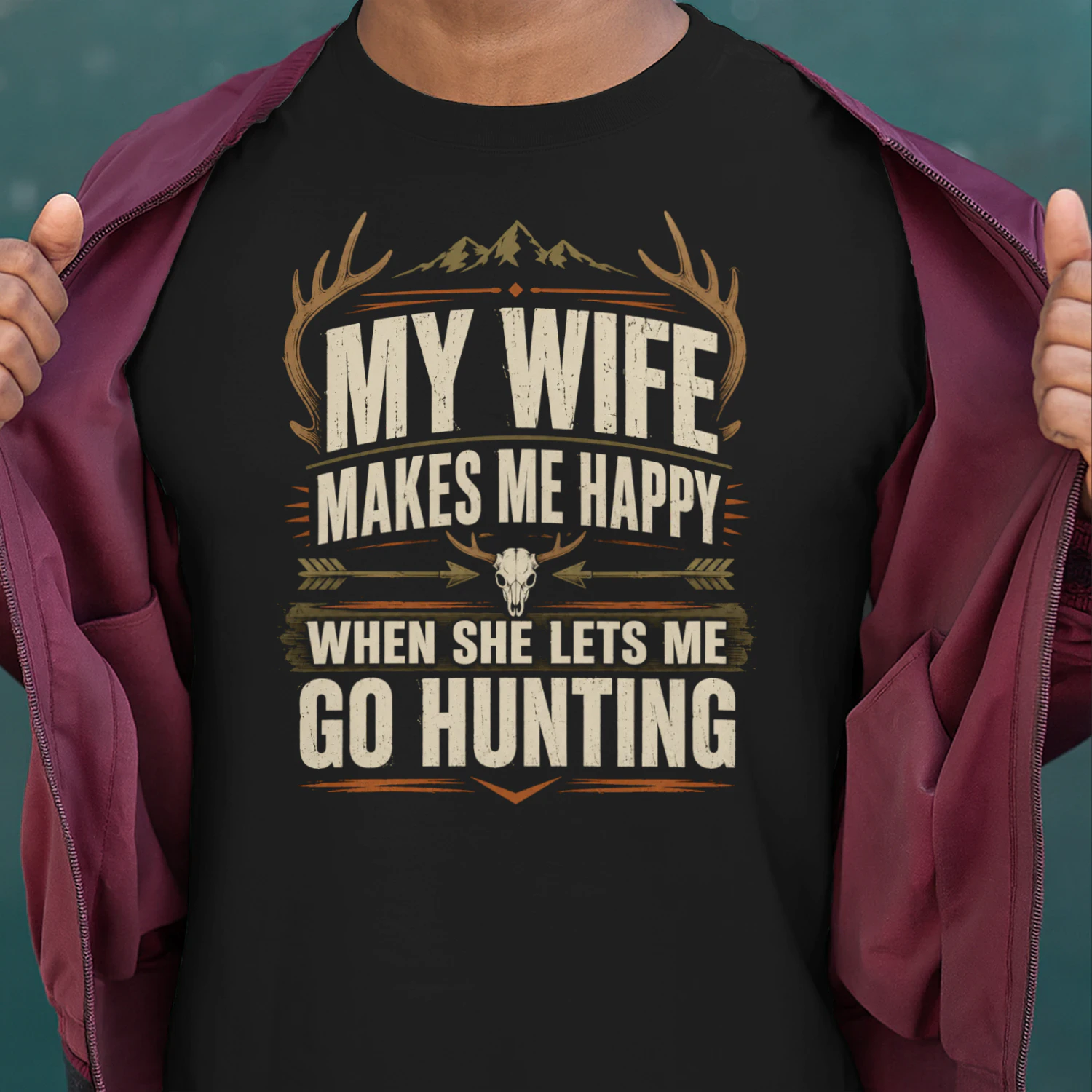Might Look Listening But Im Hunting Funny Hunter Men Women Hunting T Shirt