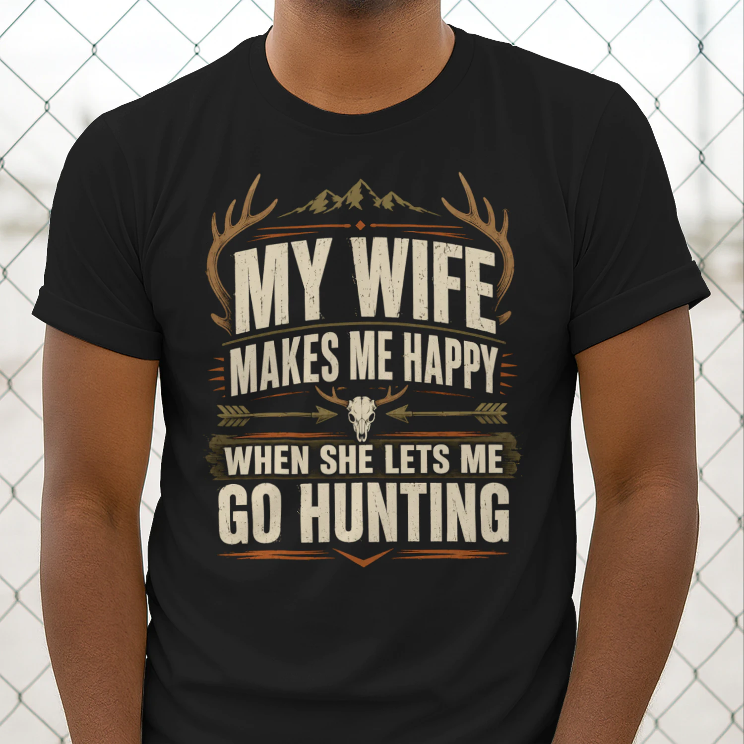 Might Look Listening But Im Hunting Funny Hunter Men Women Hunting T Shirt