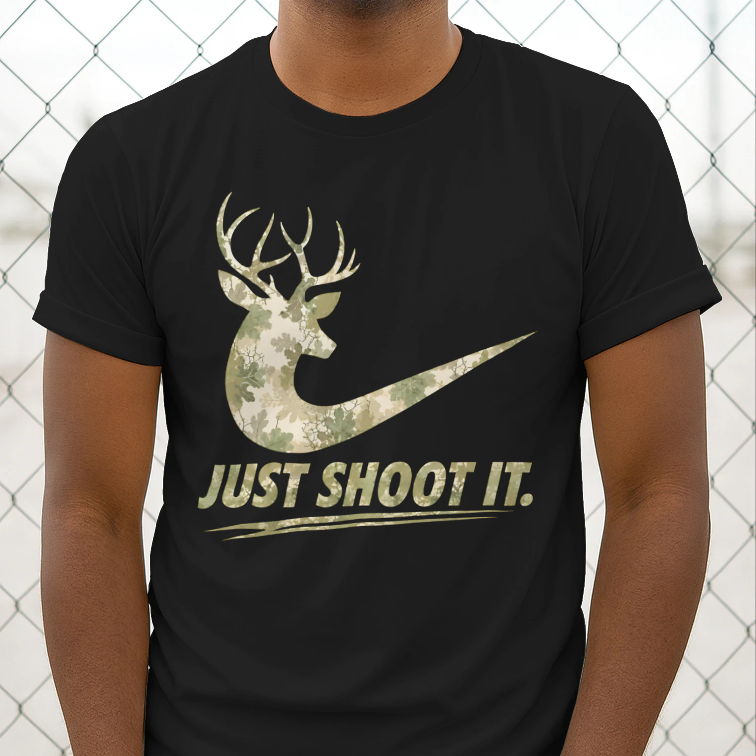 Just Shoot It Funny Camo Hunting T Shirt - Funny Hunting T-Shirt