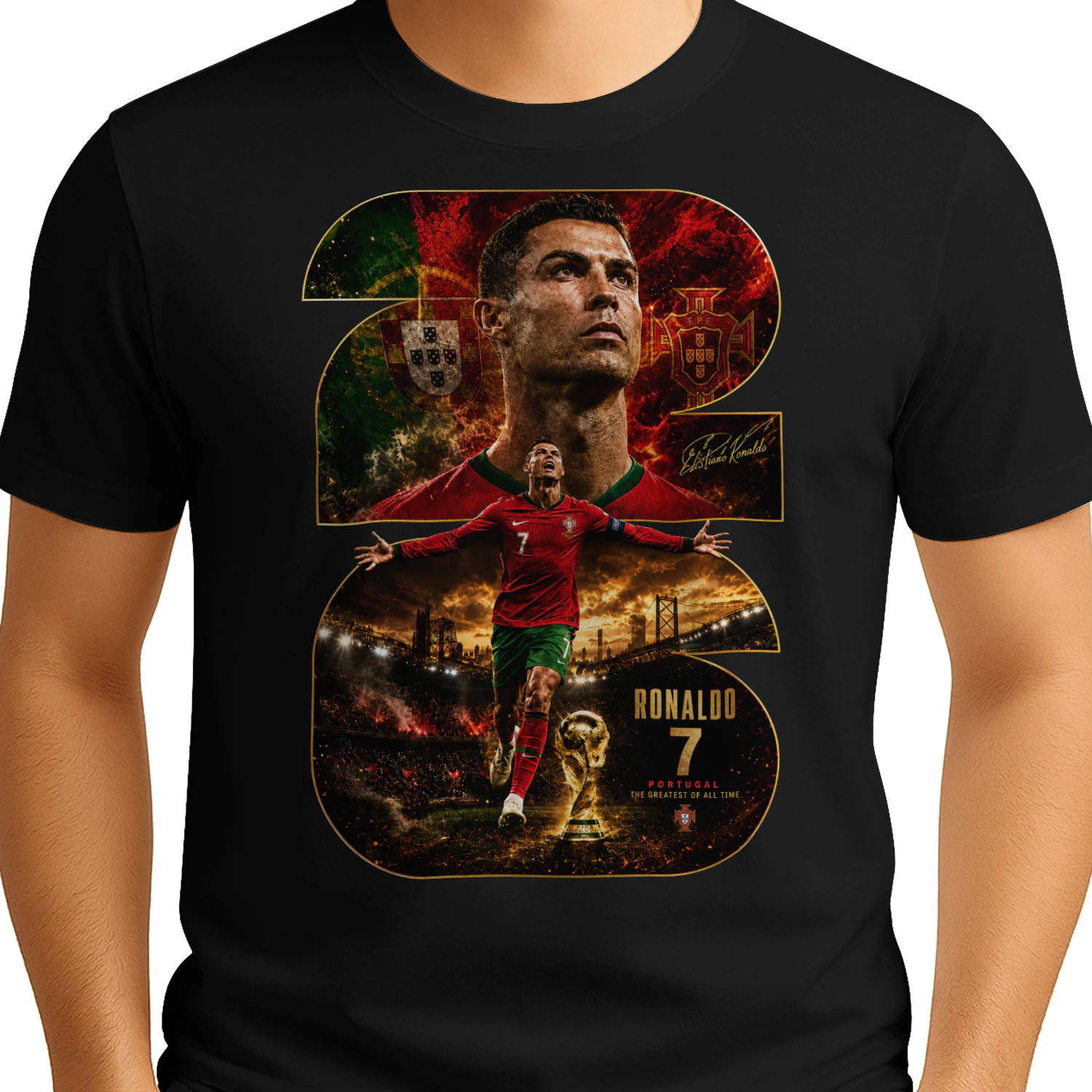 T-Shirt Premium Portugal #7 – Adepto de Futebol | Camisola Exclusiva para Verdadeiros Fãs