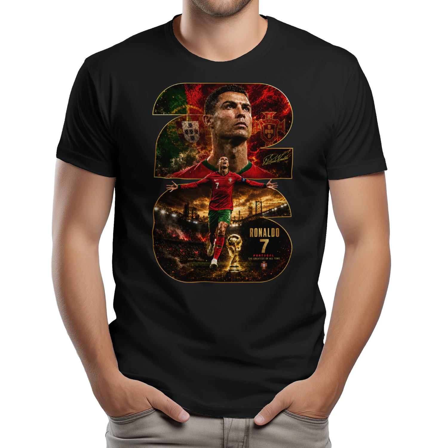 T-Shirt Premium Portugal #7 – Adepto de Futebol | Camisola Exclusiva para Verdadeiros Fãs