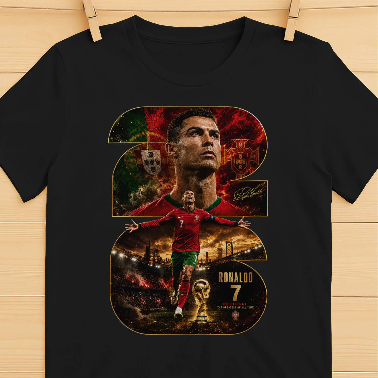 T-Shirt Premium Portugal #7 – Adepto de Futebol | Camisola Exclusiva para Verdadeiros Fãs
