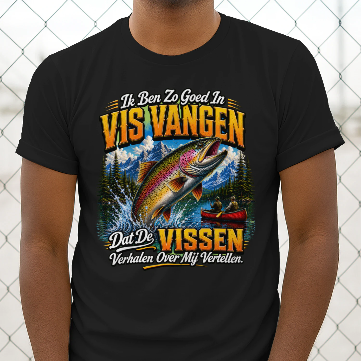 Funny Fishing Unisex T-Shirt – Ik Ben Zo Goed In Vissen Dat De Vissen Verhalen Over Mij Vertellen