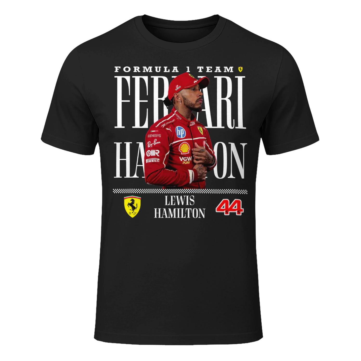 Lewis Hamilton Ferrari T-Shirt – Premium F1 Racing Fan Tee for Formula 1 Supporters