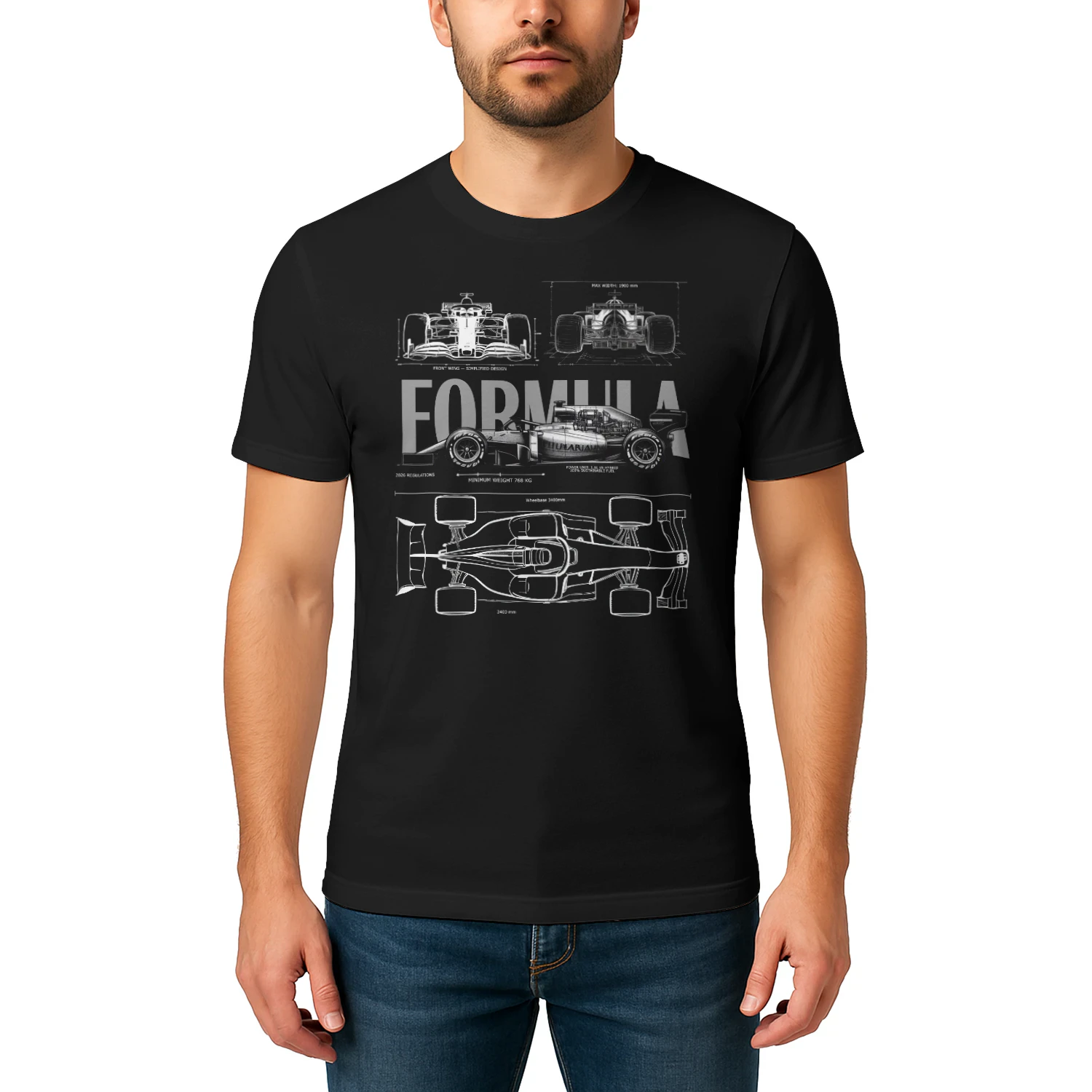 Formula 1 Racing 2026 Regulation Blueprint - Silhouette Racing Car 2026 Regulation size