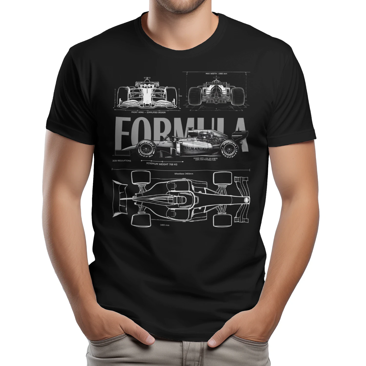 Formula 1 Racing 2026 Regulation Blueprint - Silhouette Racing Car 2026 Regulation size