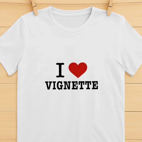 I Love Vignette Heart Shirt