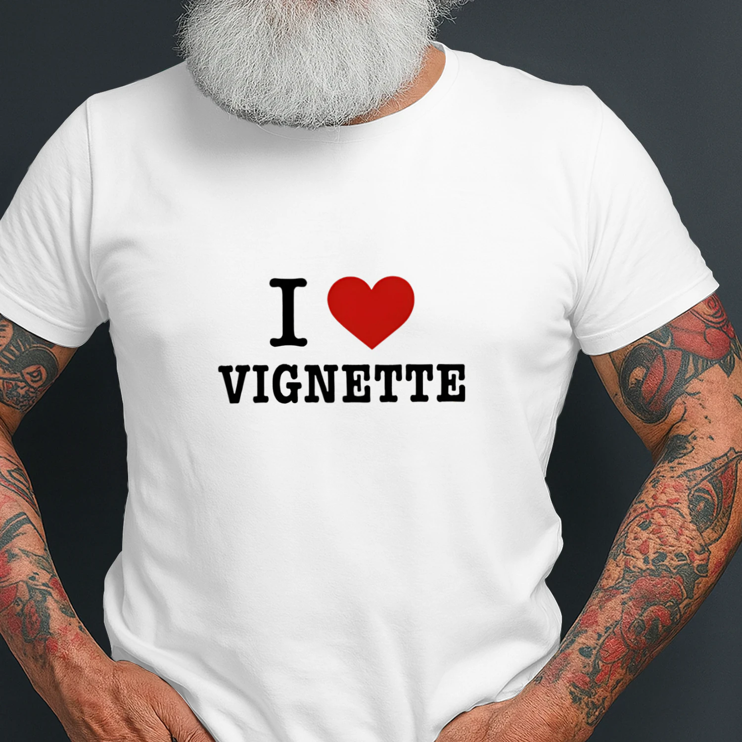 I Love Vignette Heart Shirt
