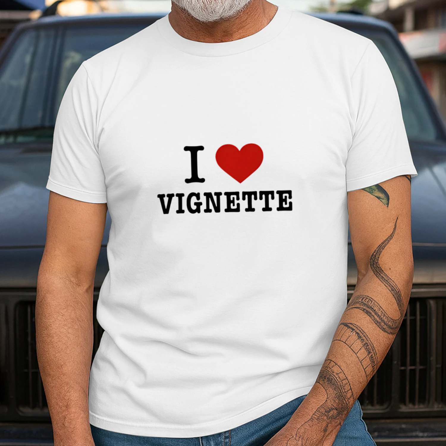 I Love Vignette Heart Shirt