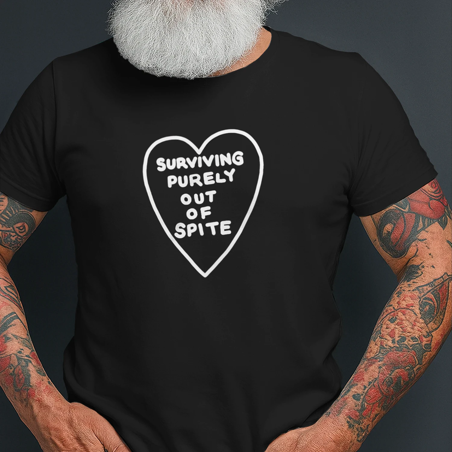 Surviving Purely Out Of Spite Heart Shirt