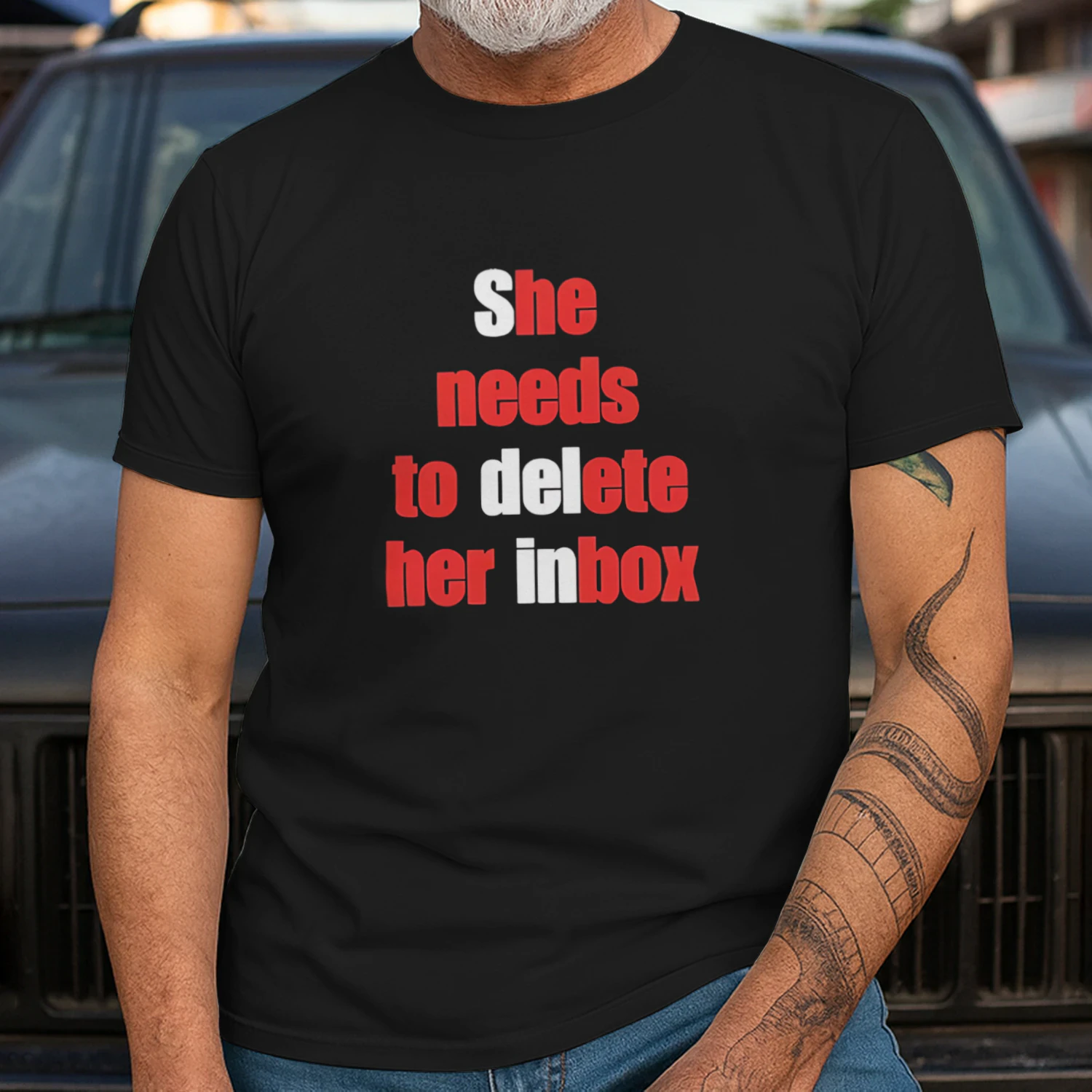 She needs to delete her inbox shirt
