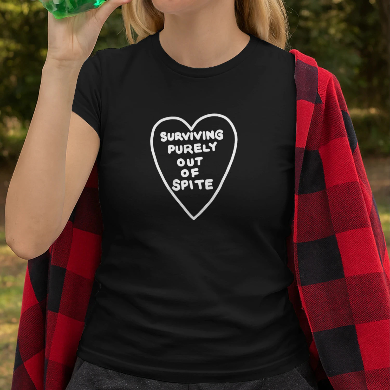 Surviving Purely Out Of Spite Heart Shirt