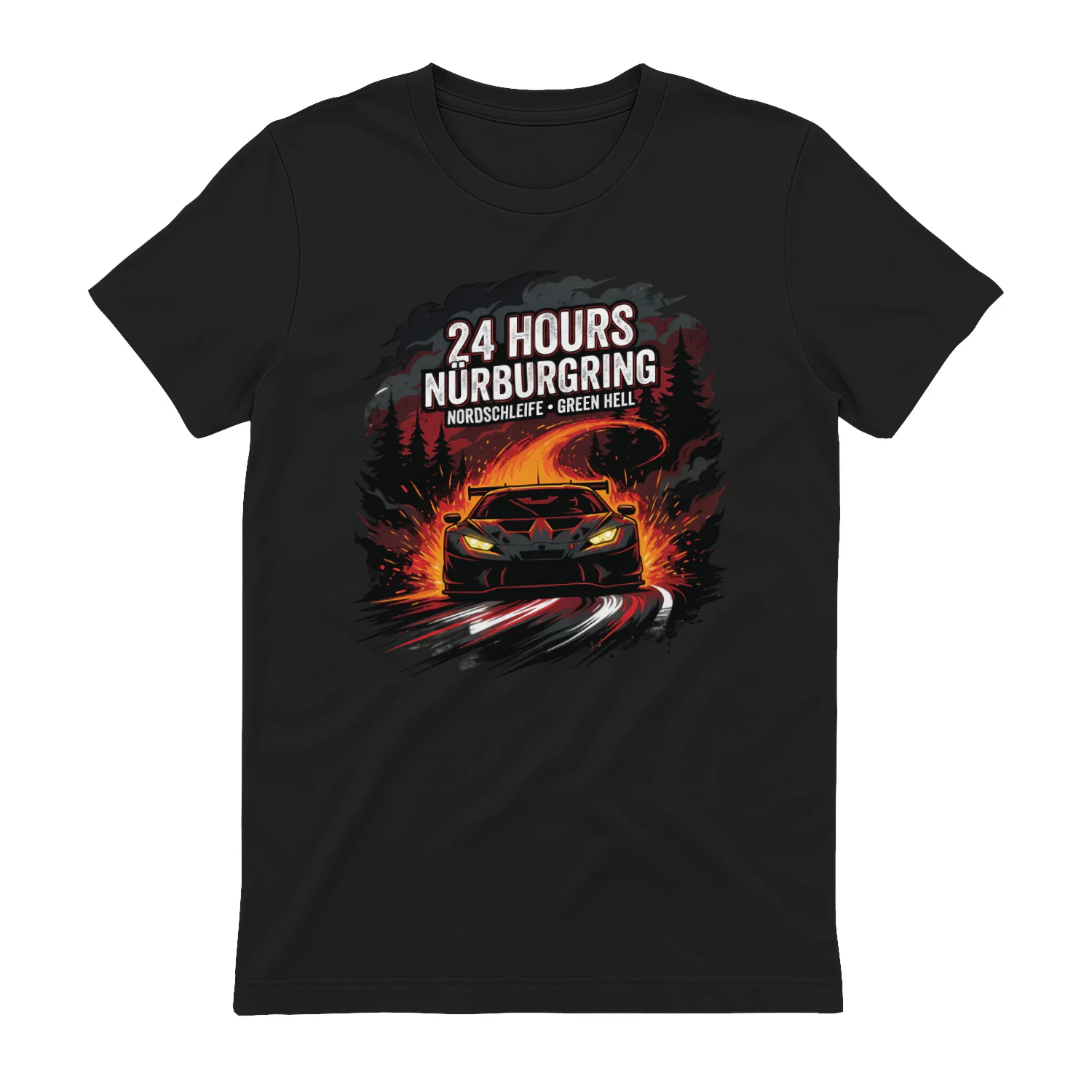 24 Hours Nürburgring T-Shirt | Nordschleife Green Hell GT Racing Tee | Endurance Motorsport Gift for Race Fans