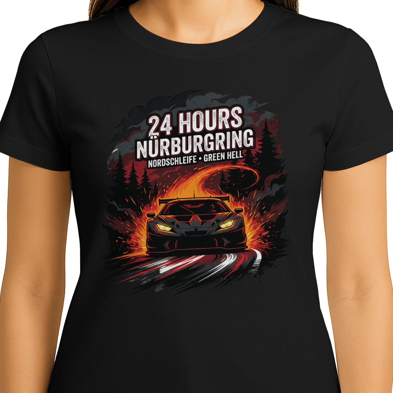 24 Hours Nürburgring T-Shirt | Nordschleife Green Hell GT Racing Tee | Endurance Motorsport Gift for Race Fans