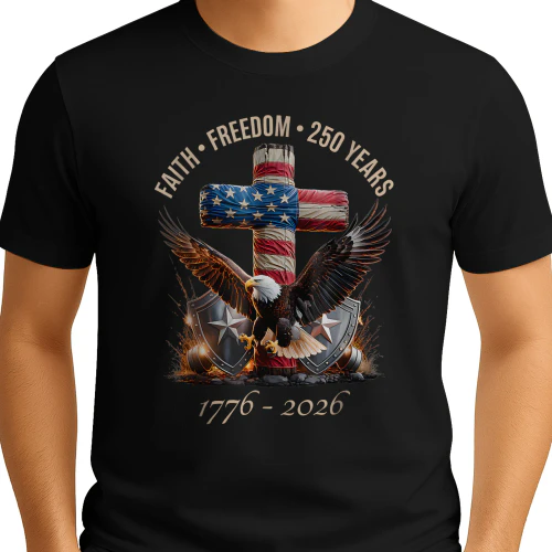 Faith Freedom 250 Years 250th Anniversary USA Independence