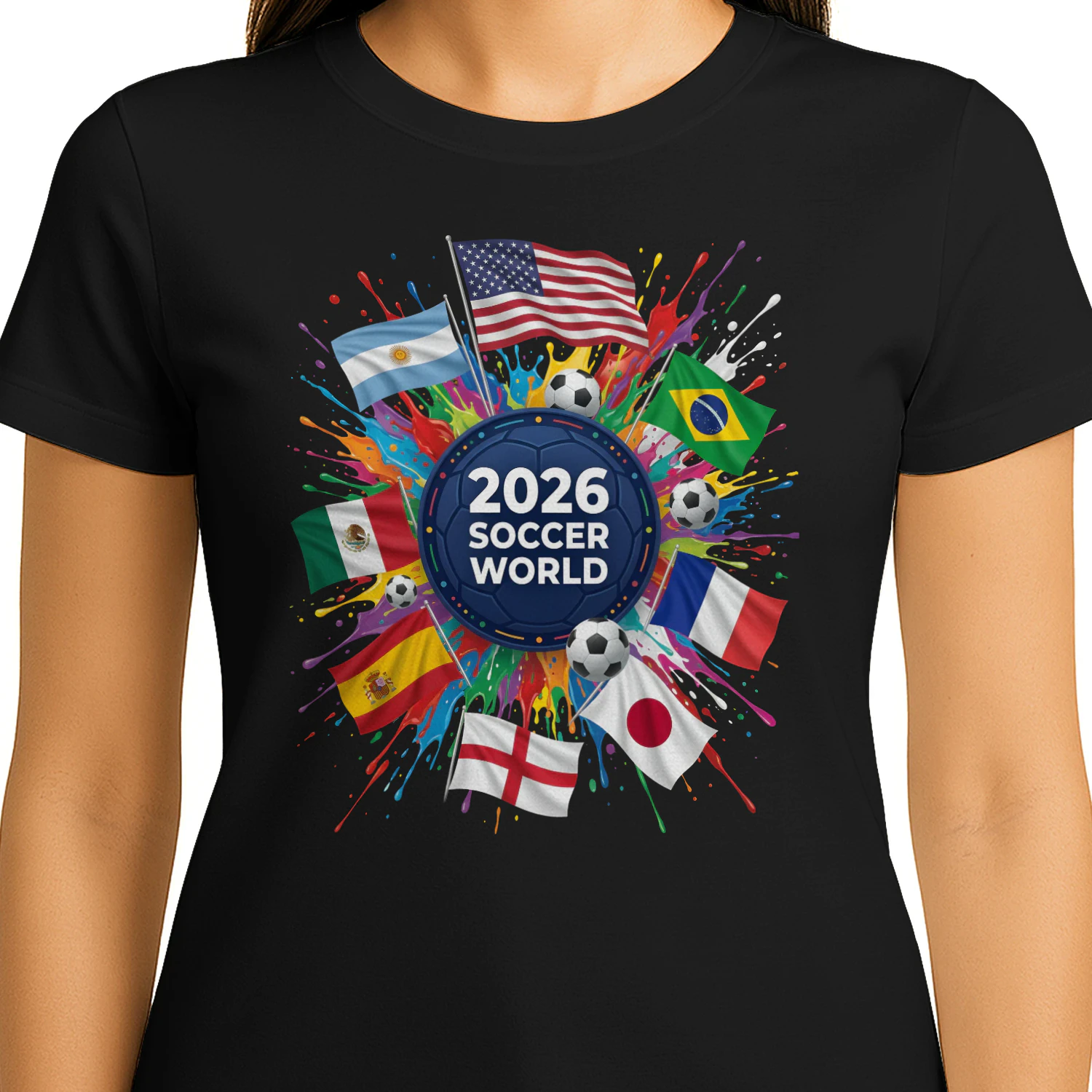 2026 Soccer World Flags T-Shirt — International Football Fan Tee