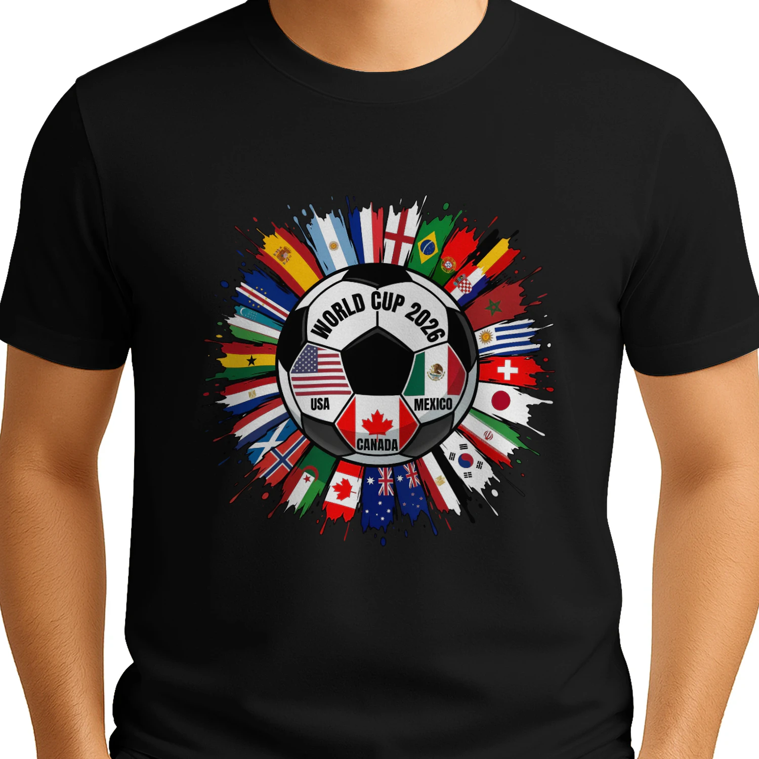 2026 Soccer Fan Shirt | International Football Flags Tee | Soccer Lover Gift | Unisex Sports T-Shirt