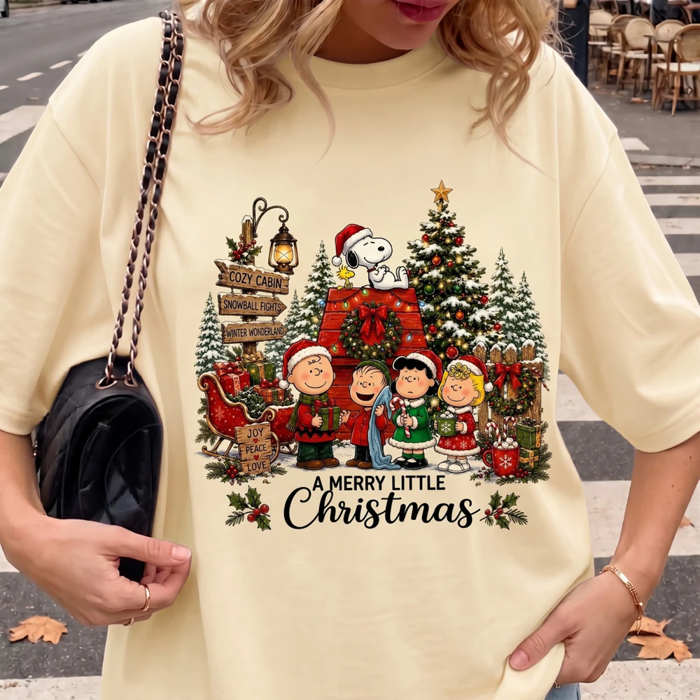🎄 Vintage Snoopy "A Merry Little Christmas" T-Shirt | Mayzing