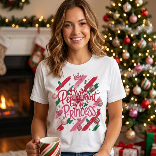 Peppermint Princess Christmas T-Shirt