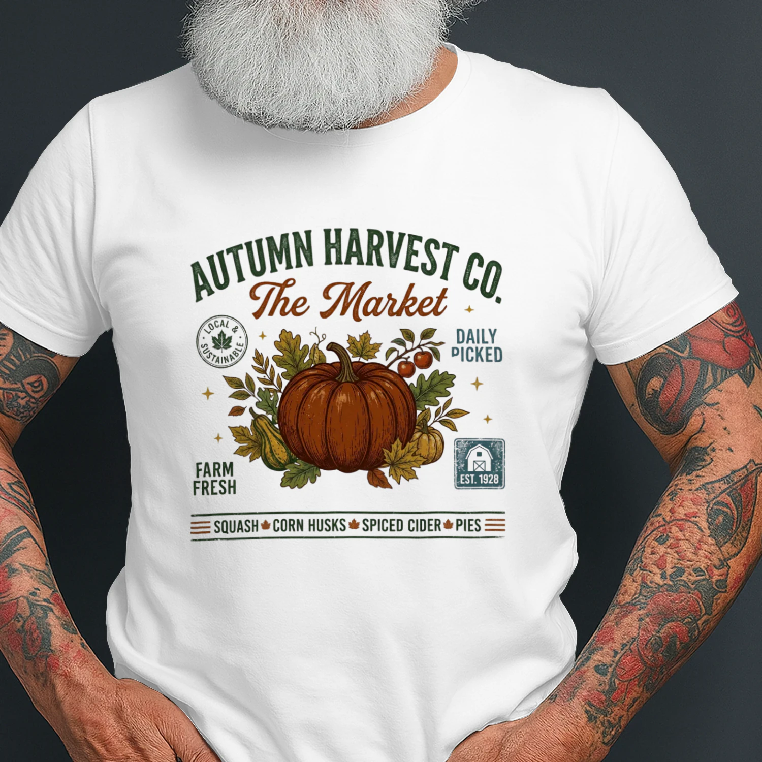 Farm Fresh Pumpkin Patch T-Shirt | Retro Fall Vibes Graphic Tee | MAYZING
