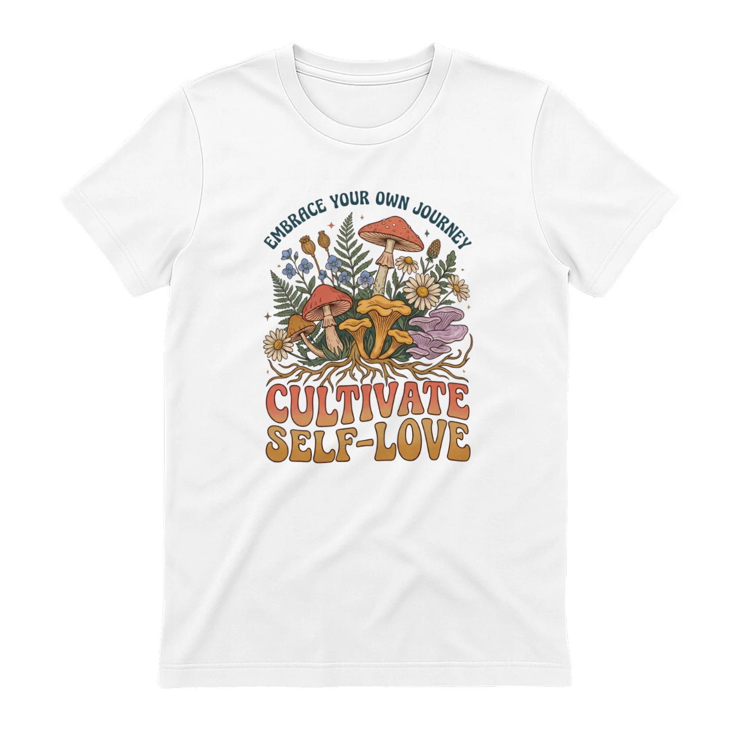 Cultivate Self-Love Vintage Mushroom Graphic Tee