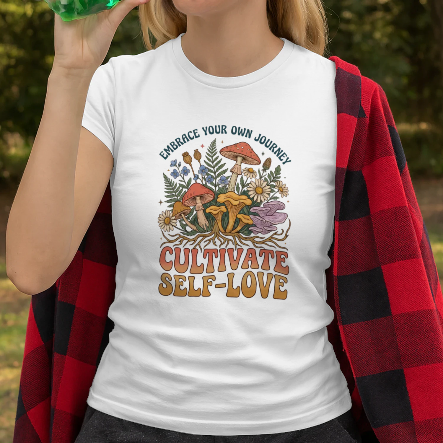 Cultivate Self-Love Vintage Mushroom Graphic Tee