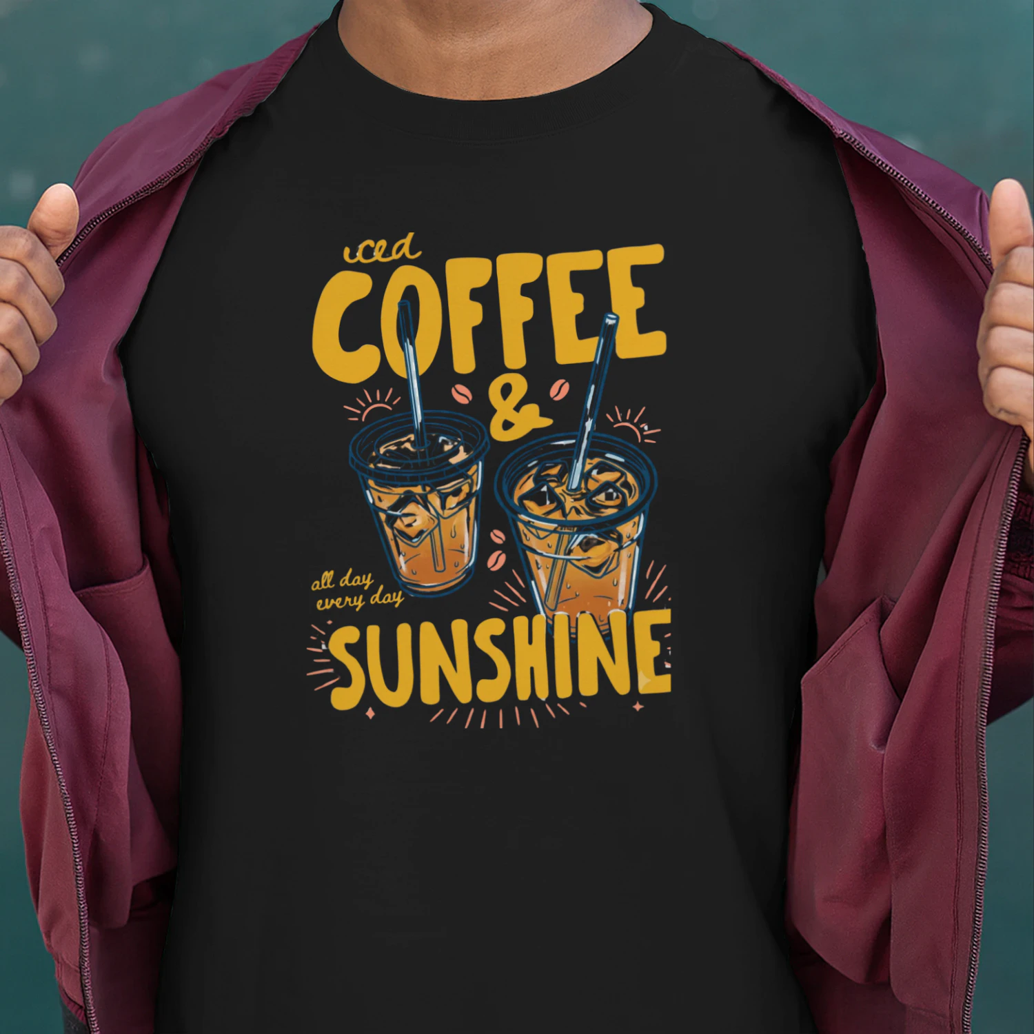Design sans titre -Retro Iced Coffee Summer Tee - Coffee Lover Shirt | MAYZING 2026-07-18T134211.107