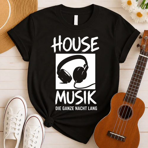 🎧 House Musik Nacht T-Shirt