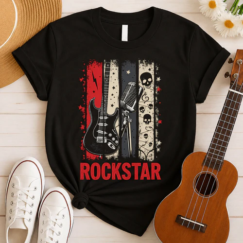Rockstar Gitarre Vintage T-Shirt