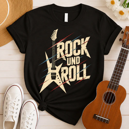 Rock und Roll Gitarre T-Shirt