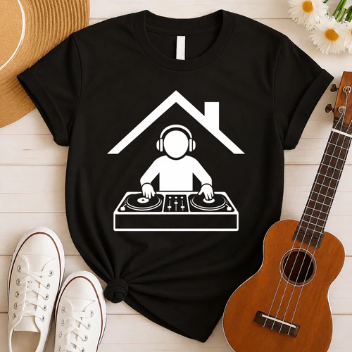 House Music Schallplatten DJ T-Shirt