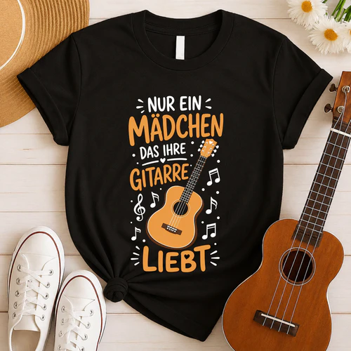 Nur ein Mädchen liebt ihre Gitarre T-Shirt