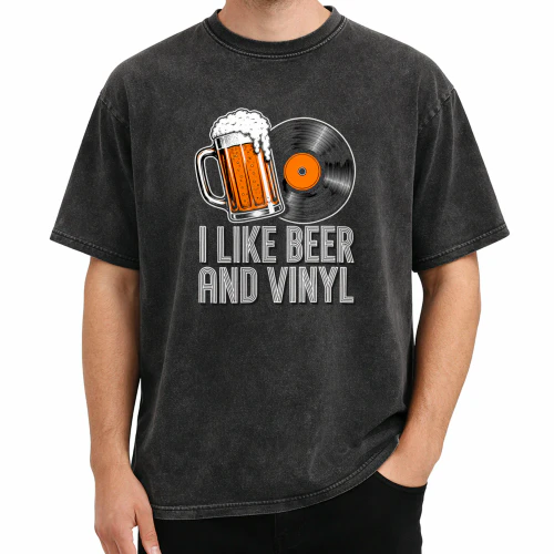 Beer and Vinyl Retro T-shirt