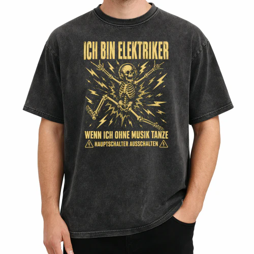 Elektriker Skelett Blitz T-Shirt