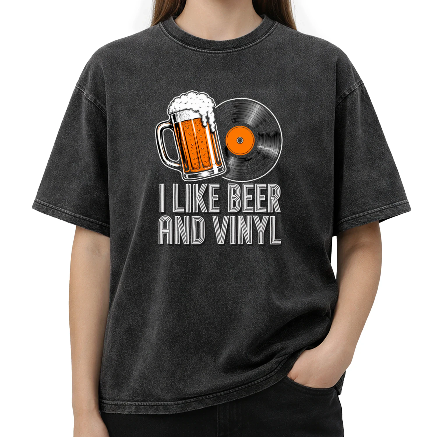 Beer and Vinyl Retro T-shirt